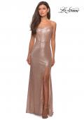 Picture of: Floor Length Fully sequin Prom Dress with Slit in Rose Gold, Style: 27272, Detail Picture 5