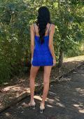 Picture of: Stretch Lace Short Dress with Bustier Top in Royal Blue, Style: 32624, Detail Picture 4