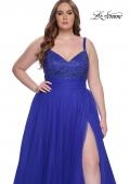 Picture of: A-Line Plus Size Prom Dress with Rhinestone Bodice in Royal Blue, Style: 31251, Main Picture