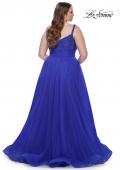 Picture of: A-Line Plus Size Prom Dress with Rhinestone Bodice in Royal Blue, Style: 31251, Back Picture
