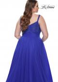 Picture of: A-Line Plus Size Prom Dress with Rhinestone Bodice in Royal Blue, Style: 31251, Detail Picture 7