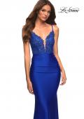 Picture of: Prom Dress with Beautiful Lace Bodice and Jersey Skirt in Blue, Style: 30466, Main Picture