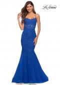 Picture of: Stunning Mermaid Tulle and Jeweled Lace Dress in Royal Blue, Main Picture