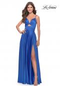 Picture of: Satin A-Line Gown with Cut Out and Twist Bodice in Royal Blue, Style: 31193, Main Picture