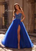 Picture of: Beautiful A-line Prom Dress with Rhinestone Encrusted Corset Top in Royal Blue, Style: 32754, Main Picture