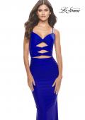 Picture of: Twist Front Cut Out Jersey Prom Dress in Royal Blue, Style: 31294, Detail Picture 8
