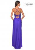 Picture of: Jersey Prom Dress with Illusion Sides and V Neckline in Royal Blue, Style: 32139, Detail Picture 8