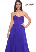 Picture of: A-Line Tulle Dress with Satin Corset Bodice in Royal Blue, Style: 32424, Detail Picture 8