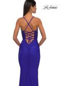 Picture of: Lovely Ruched Jersey Dress with Sequin Lace Beaded Bodice in Royal Blue, Style: 32920, Detail Picture 8