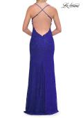 Picture of: Lace Prom Dress with Scalloped Neckline and Open Back in Royal Blue, Style: 33647, Detail Picture 8