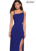 Picture of: Asymmetrical Jersey Prom Dress with Cut Outs in Royal Blue, Style: 27126, Detail Picture 9