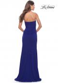 Picture of: Stunning Long Gown with Sheer Waist and High Slit in Royal Blue, Style: 31058, Detail Picture 9