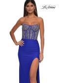 Picture of: Fabulous Prom Dress with Rhinestone Corset Bodice and Simple Skirt in Royal Blue, Style: 32669, Detail Picture 9