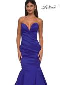 Picture of: Mermaid Stretch Mikado Evening Dress with Illusion Back in Royal Blue, Style: 32791, Detail Picture 9