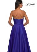 Picture of: A-line Mikado Prom Dress with Rhinestone Neckline in Royal Blue, Style: 33063, Detail Picture 9
