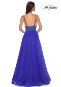 Picture of: Gorgeous Line Rhinestone Top Dress with A-line Tulle Skirt in Royal Blue, Style 32714, Detail Picture 10