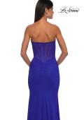Picture of: Simple Net Jersey Prom Dress with Unique Corset Bodice in Royal Blue, Style: 32734, Detail Picture 10