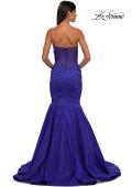 Picture of: Mermaid Stretch Mikado Evening Dress with Illusion Back in Royal Blue, Style: 32791, Detail Picture 10