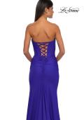 Picture of: Strapless Jersey Evening Dress with Unique Corset Top in Royal Blue, Style: 32843, Detail Picture 10