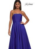 Picture of: A-line Mikado Prom Dress with Rhinestone Neckline in Royal Blue, Style: 33063, Detail Picture 10