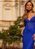 Picture of: Lace Fitted Gown with Sheer Bodice and Spaghetti Straps in Royal Blue, Style: 33485, Detail Picture 10, Landscape