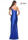 Picture of: Simple One Shoulder Liquid Jersey Dress in Royal Blue, Style: 31391, Detail Picture 11