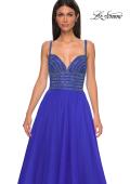 Picture of: Gorgeous Line Rhinestone Top Dress with A-line Tulle Skirt in Royal Blue, Style 32714, Detail Picture 12