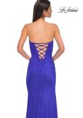 Picture of: Simple Prom Dress with Strapless Sweetheart Top and Lace Up Back in Royal Blue, Style 32990, Detail Picture 12
