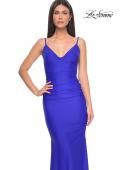 Picture of: Illusion Back with Boning Detail on Jersey Prom Dress in Royal Blue, Style: 32153, Detail Picture 13