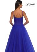 Picture of: Tulle Prom Dress with A-Line Skirt and Ruched Corset Top in Royal Blue, Style: 32700, Detail Picture 13