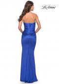 Picture of: Chic Strapless Liquid Jersey Gown with Ruching in Royal Blue, Style: 31189, Detail Picture 14