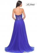 Picture of: A-Line Tulle Ballgown with Lace Illusion Bodice in Royal Blue, Style: 32313, Detail Picture 14