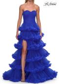 Picture of: Fabulous Tiered Ruffle Skirt Prom Dress with Strapless Top in Royal Blue, Style: 33717, Detail Picture 15