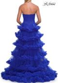 Picture of: Fabulous Tiered Ruffle Skirt Prom Dress with Strapless Top in Royal Blue, Style: 33717, Detail Picture 16
