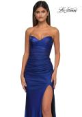 Picture of: Net Jersey Prom Dress with Strapless Top and Flattering Ruching in Royal Blue, Style: 32946, Detail Picture 17
