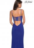 Picture of: Simple Floor Length Jersey Dress with Scoop Neck in Royal Blue, Style: 27469, Back Picture