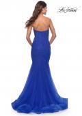 Picture of: Rhinestone Mermaid Prom Dress with Sweetheart Neckline in Royal Blue, Style: 31285, Back Picture
