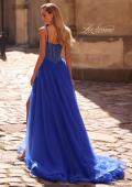 Picture of: Beautiful A-line Prom Dress with Rhinestone Encrusted Corset Top in Royal Blue, Style: 32754, Back Picture