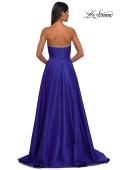 Picture of: A-line Mikado Prom Dress with Rhinestone Neckline in Royal Blue, Style: 33063, Back Picture