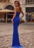 Picture of: Strapless Rhinestone Fitted Gown with Sweetheart Neckline in Royal Blue, Style: 33379, Back Picture