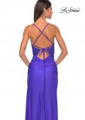 Picture of: Jersey Prom Dress with Illusion Sides and V Neckline in Royal Blue, Style: 32139, Detail Picture 21
