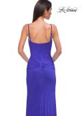 Picture of: Rhinestone Net Jersey Ruched Dress with Corset Top in Royal Blue, Style 32753, Detail Picture 22