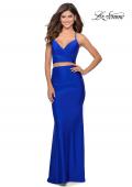 Picture of: Two Piece Prom Dress with Lace Up Back in Royal Blue, Style: 28473, Detail Picture 1