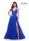 Picture of: Embellished Tulle A-Line Gown with Strappy Back in Royal Blue, Style: 29920, Detail Picture 1