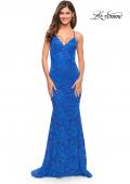 Picture of: Stunning Mermaid Stretch Lace Gown with Low Back in Royal Blue, Style: 30511, Detail Picture 1