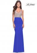 Picture of: Stunning Rhinestone Encrusted Bodice with Jersey Skirt in Royal Blue, Style: 31591, Style: 31591