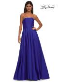 Picture of: A-line Mikado Prom Dress with Rhinestone Neckline in Royal Blue, Style: 33063, Detail Picture 1