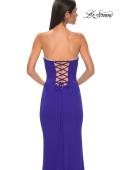 Picture of: Jersey Strapless Dress with Sweetheart Rhinestone Lined Neckline in Royal Blue, Style 32829, Detail Picture 28