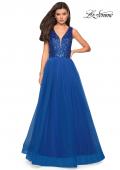 Picture of: sequin Bust A Line Prom Gown with Pockets in Royal Blue, Style: 27336, Detail Picture 2