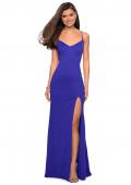Picture of: Form Fitting Long Dress with Cut Outs and Strappy Back in Royal Blue, Style: 27516, Detail Picture 2